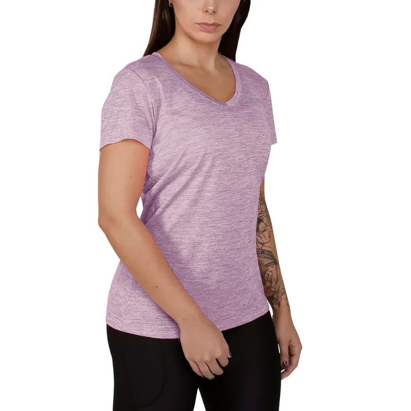 Camiseta de Treino Feminina Under Armour Tech SSV-Twist GG Roxo