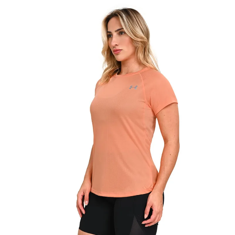 Camiseta de Corrida Feminina Under Armour Speed Stride PP Laranja