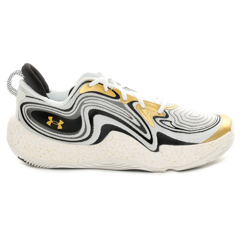 Scarpa da Basket Uomo Under Armour Ua Spawn 6 Bianco Oro 43