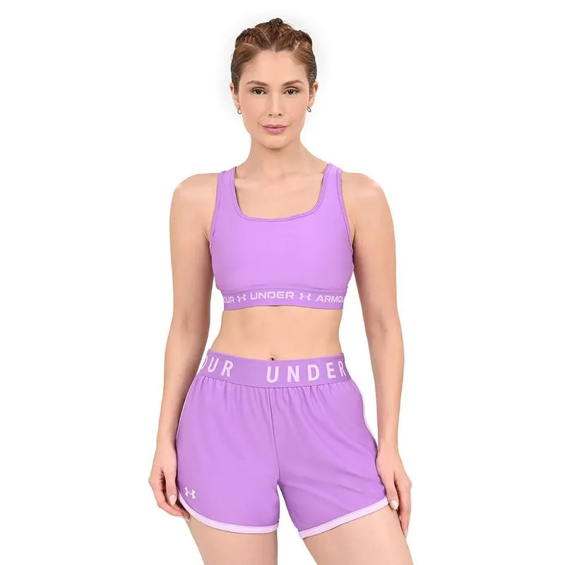 Top de Treino Feminino Under Armour Crossback Mid P / Roxo