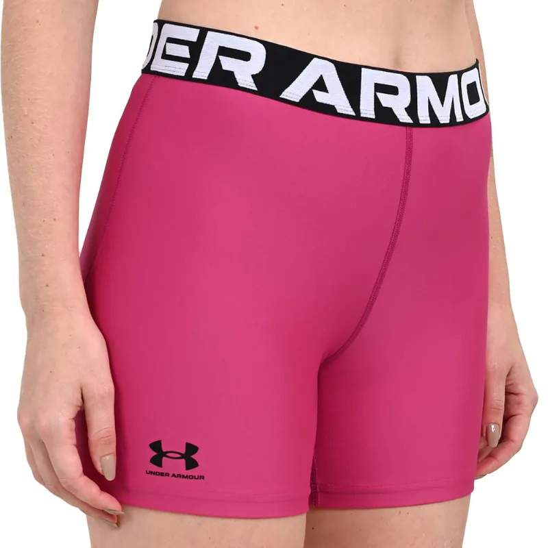 Shorts de Treino Feminino Under Armour HeatGear Authentics Mid G Rosa