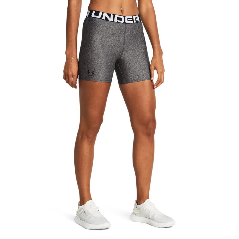 Shorts de Treino Feminino Under Armour HeatGear Authentics Mid M Cinza