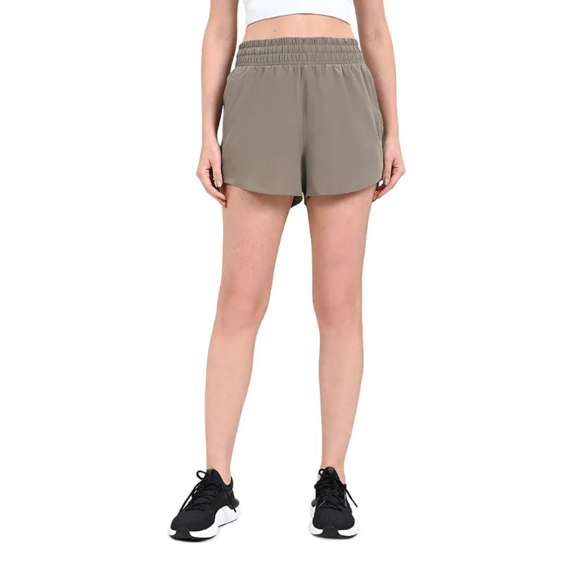 Shorts de Corrida Feminino Under Armour Flex Woven P Bege
