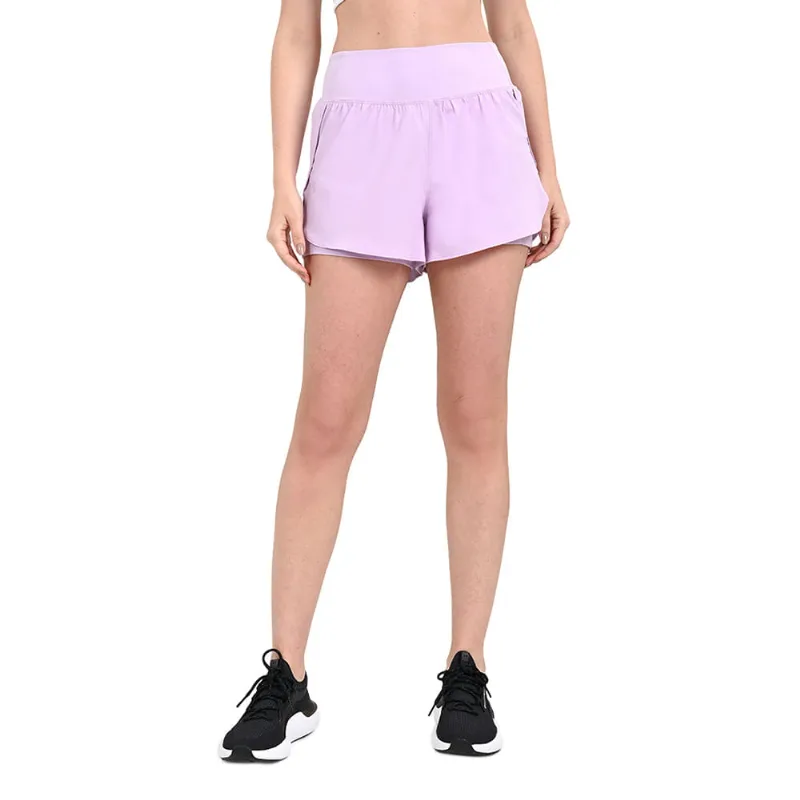 Shorts 2 em 1 de Treino Feminino Under Armour Flex Woven 2GG Roxo