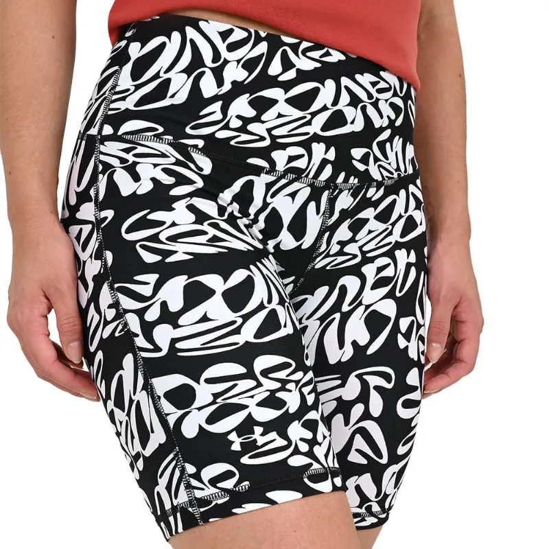 Shorts de Bicicleta Feminino Under Armour HeatGear AOP P Preto