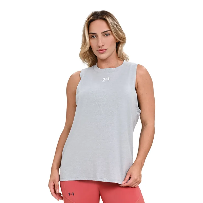 Regata de Treino Feminina Under Armour Campus Muscle M Cinza