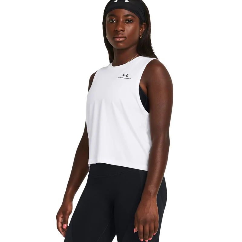 Canotta Donna Under Armour Vanish Energy Crop Bianco XS