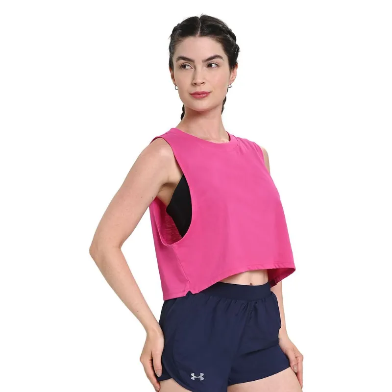 Cropped de Treino Feminino Under Armour Campus 2GG Rosa