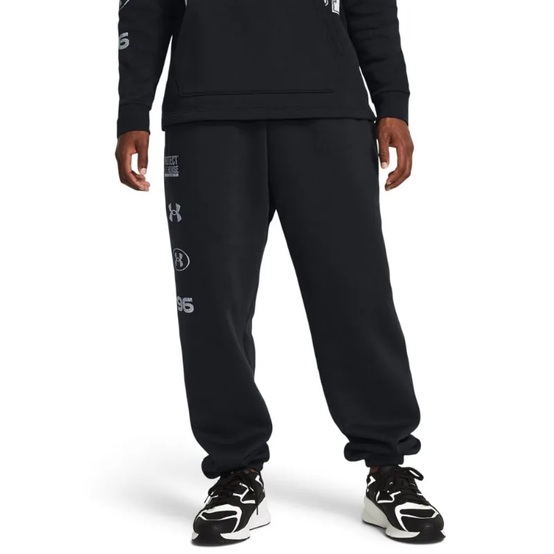 Calça Masculina Under Armour Essential Fleece Icon Puddle P Preto