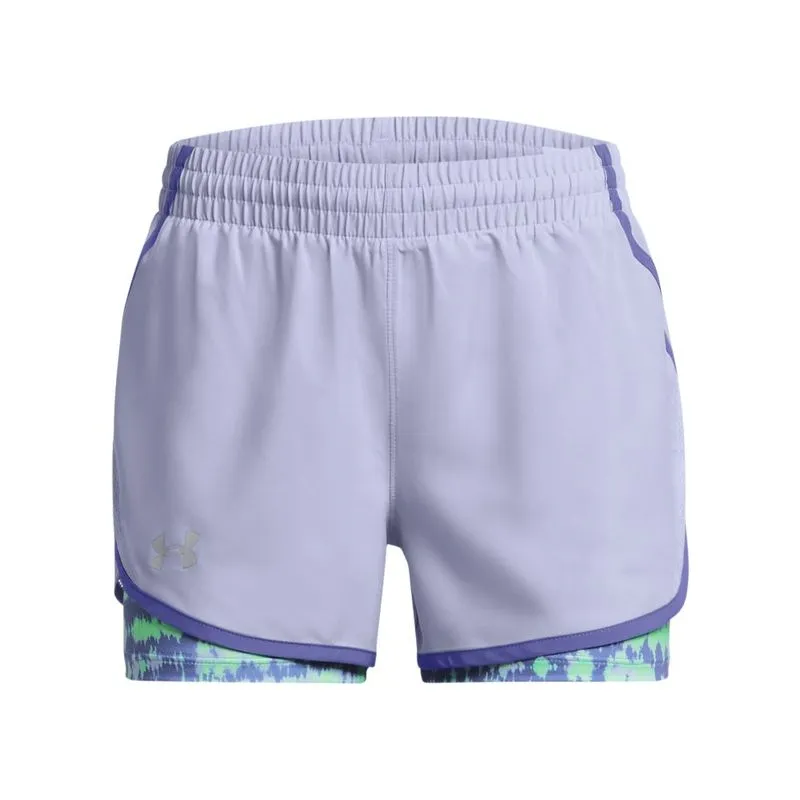 Shorts Infantil Under Armour Fly-By 2 em 1 16 Azul