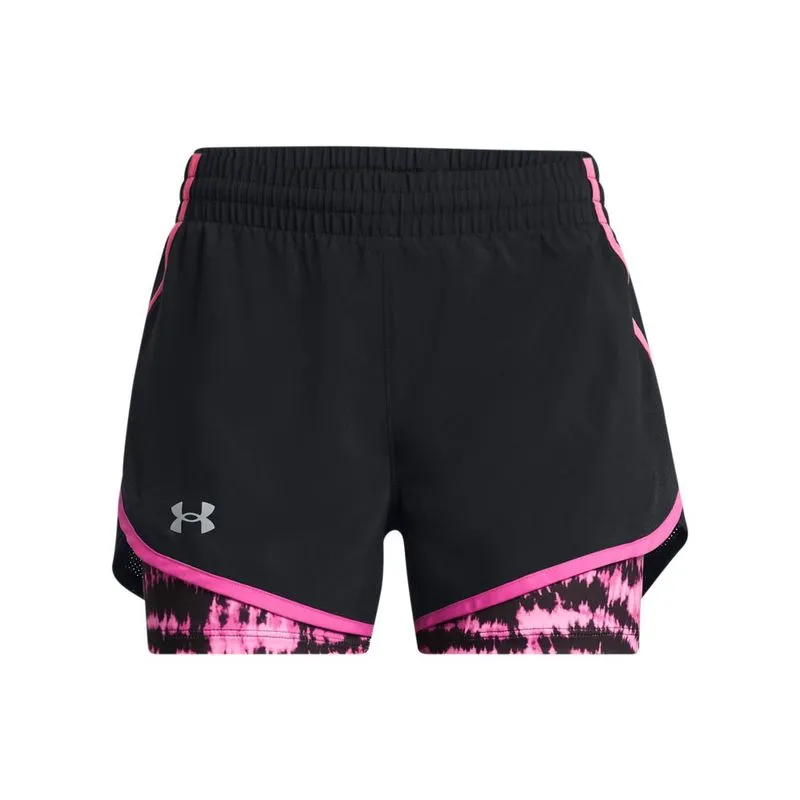 Shorts de Treino Infantil Under Armour Fly By 2 em 1 12 Preto
