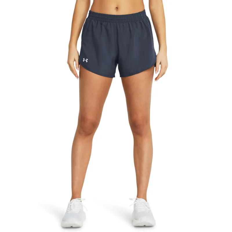 Shorts de Corrida Under Armour Fly By Feminino GG Cinza