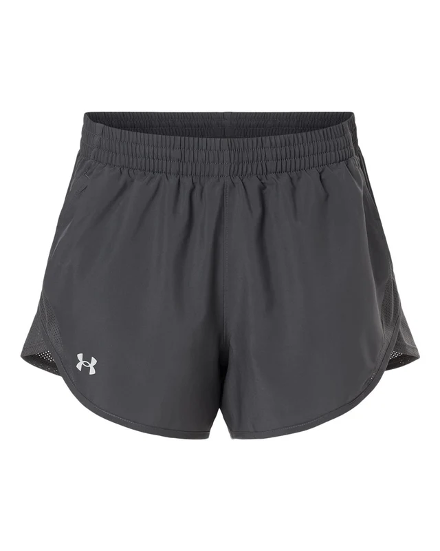 Under Armour 1382968 Women's Fly-By Unlined 3" Short - Castlerock Castlerock White Gray / Ladies S