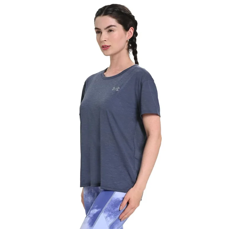 Camiseta de Trilha Feminina Under Armour Launch M Cinza