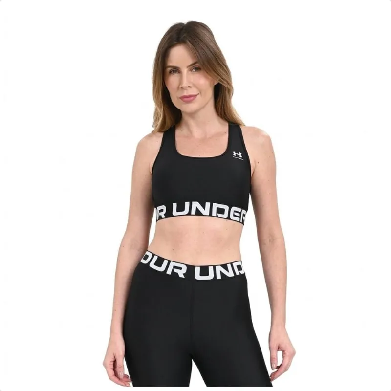 Top Under Armour HG Authentics Mid Feminino M / Preto / Branco