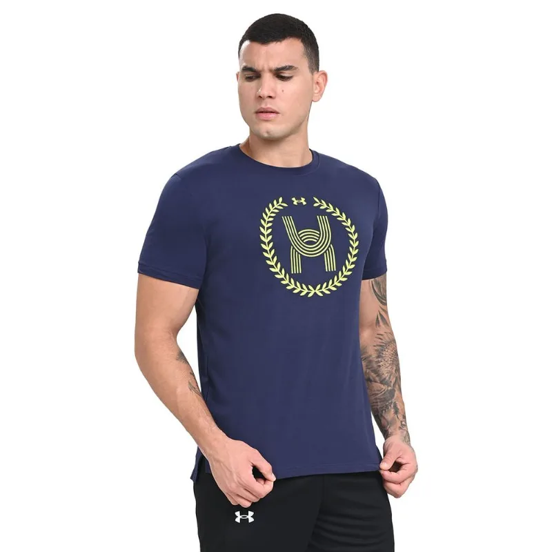 Camiseta Masculina Under Armour Run Anywhere GG Azul
