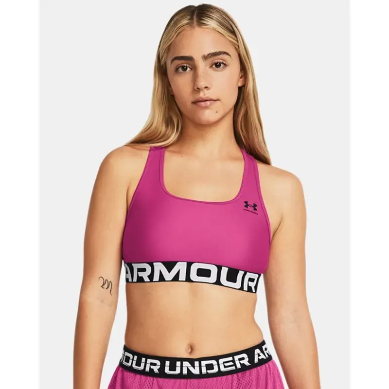 Top deportivo HeatGear® Mid Branded para Mujer UA HG Authentics Mid Branded