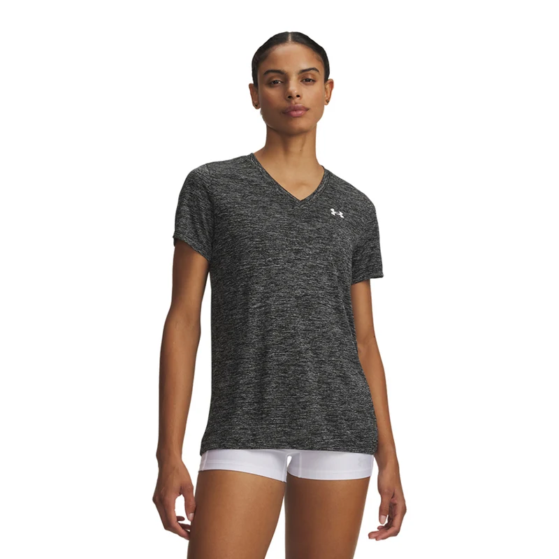 UA Women Tech Twist Short Sleeve V Neck | 1384227 LG / 1384227-001