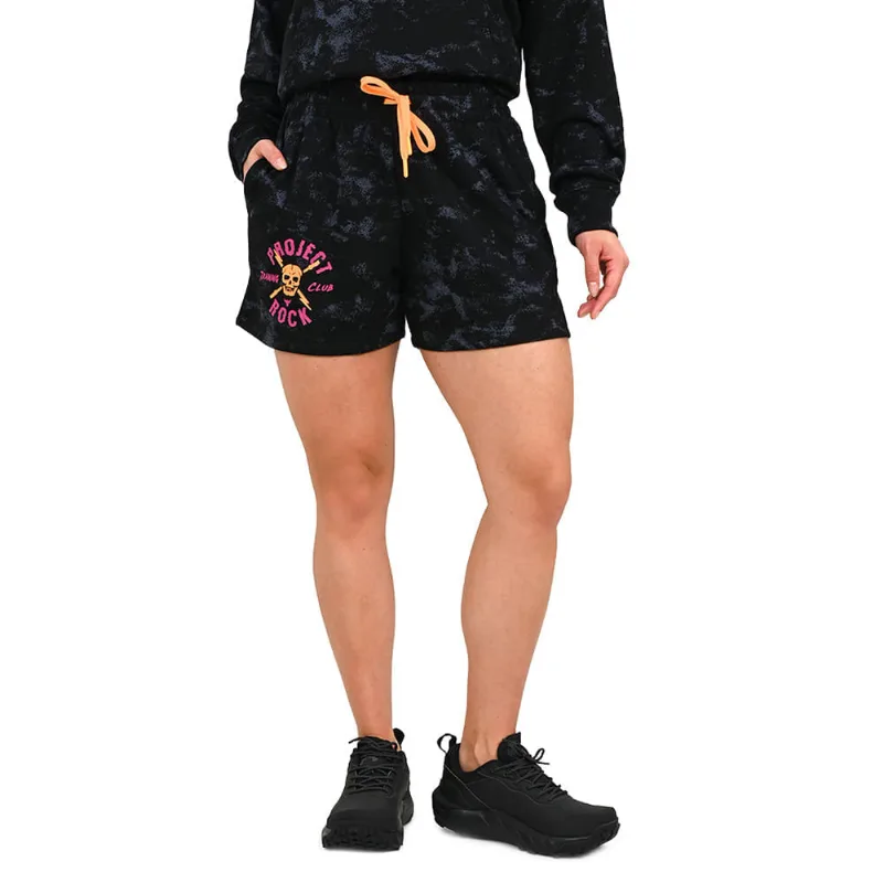 Shorts Feminino Project Rock Under Armour Terry GG Preto