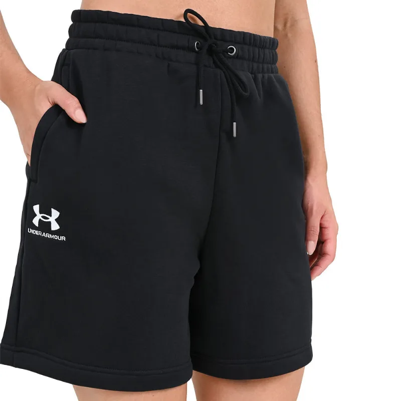Shorts de Treino Feminino Under Armour Essential Fleece Relax GG Preto