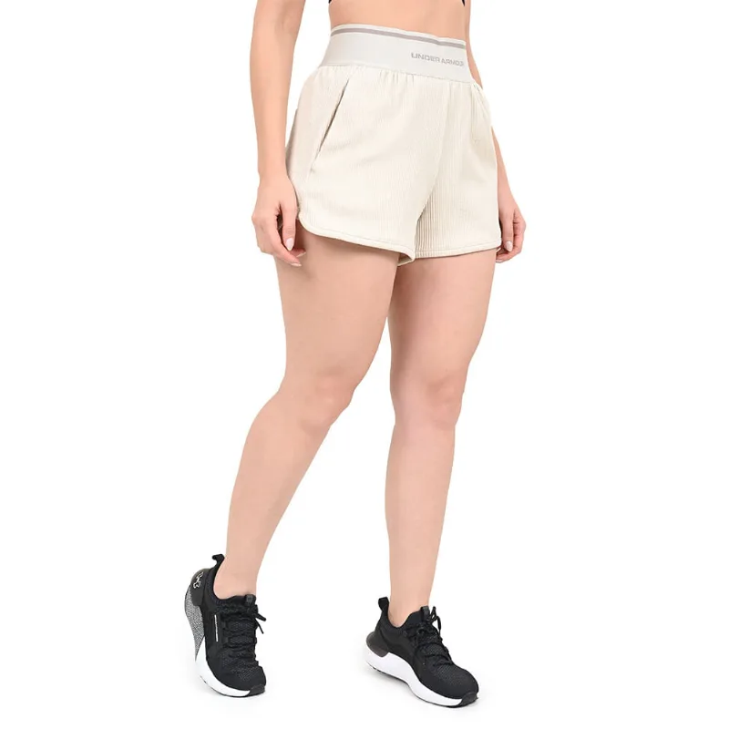 Shorts de Treino Feminino Under Armour Journey Rib G Cinza