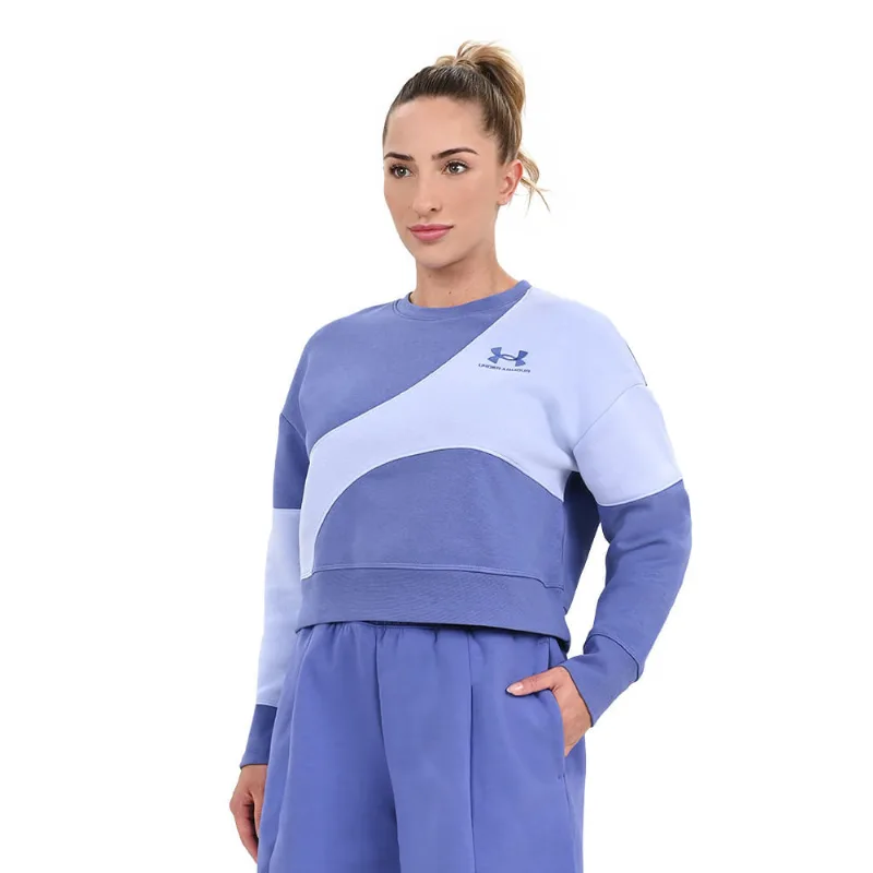 Moletom Feminino Under Armour Essential Fleece Crop M Azul