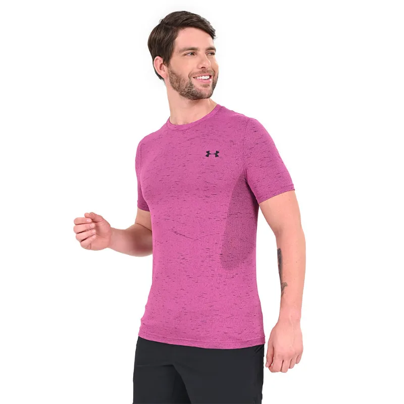Camiseta de Treino Masculina Under Armour Vanish Seamless P Rosa