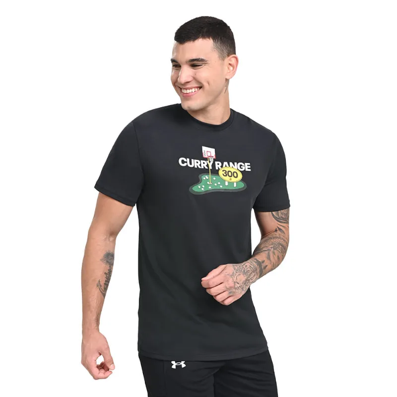 Camiseta Masculina Under Armour Curry Range Heavyweight M Preto