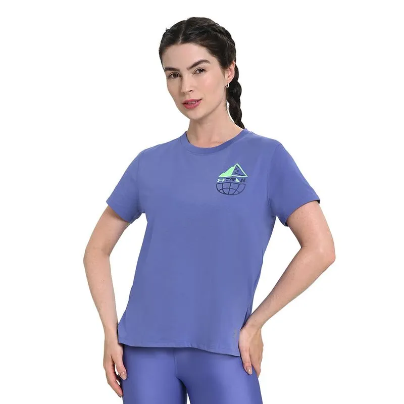 Camiseta de Trilha Feminina Under Armour Launch Trail GG / Azul