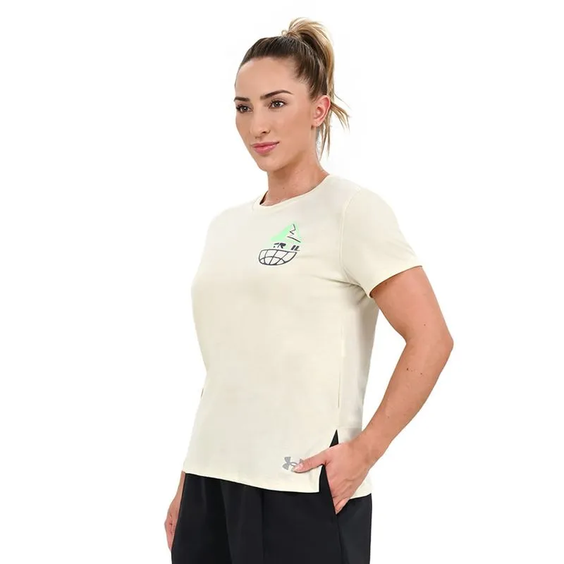 Camiseta de Trilha Feminina Under Armour Launch Trail M / Cinza