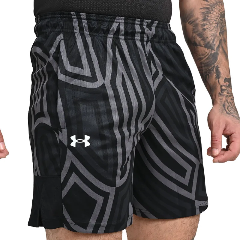 Shorts de Treino Masculino Under Armour Baseline Printed G Preto