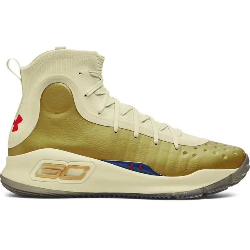 Tênis de Basquete Masculino Under Armour Curry 4 Retrô 40 Amarelo