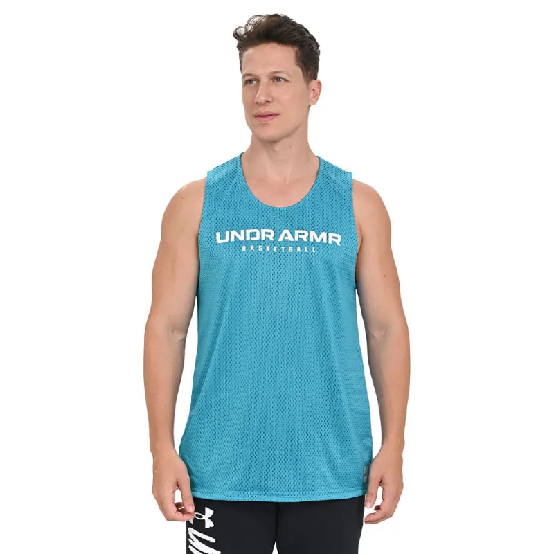 Regata de Basquete Masculino Under Armour Baseline Reversible GG Azul