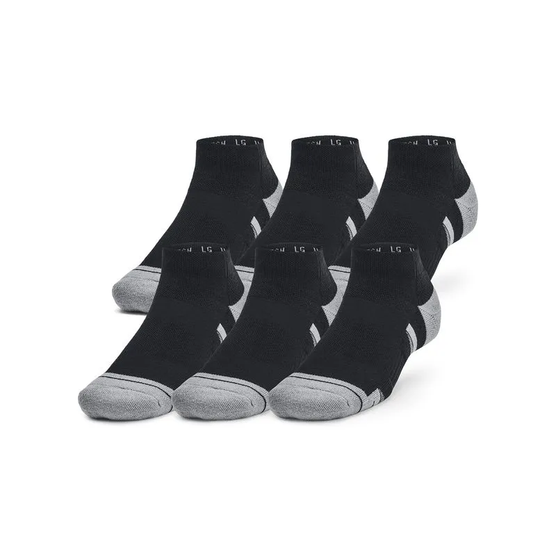 Meia de Treino Under Armour Perftech - Pacote com 6 Pares 41-44 Preto