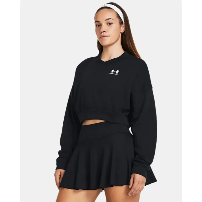Buzo crop de Entrenamiento Rival Terry para Mujer UA Rival Terry OS Cp Crw ARG