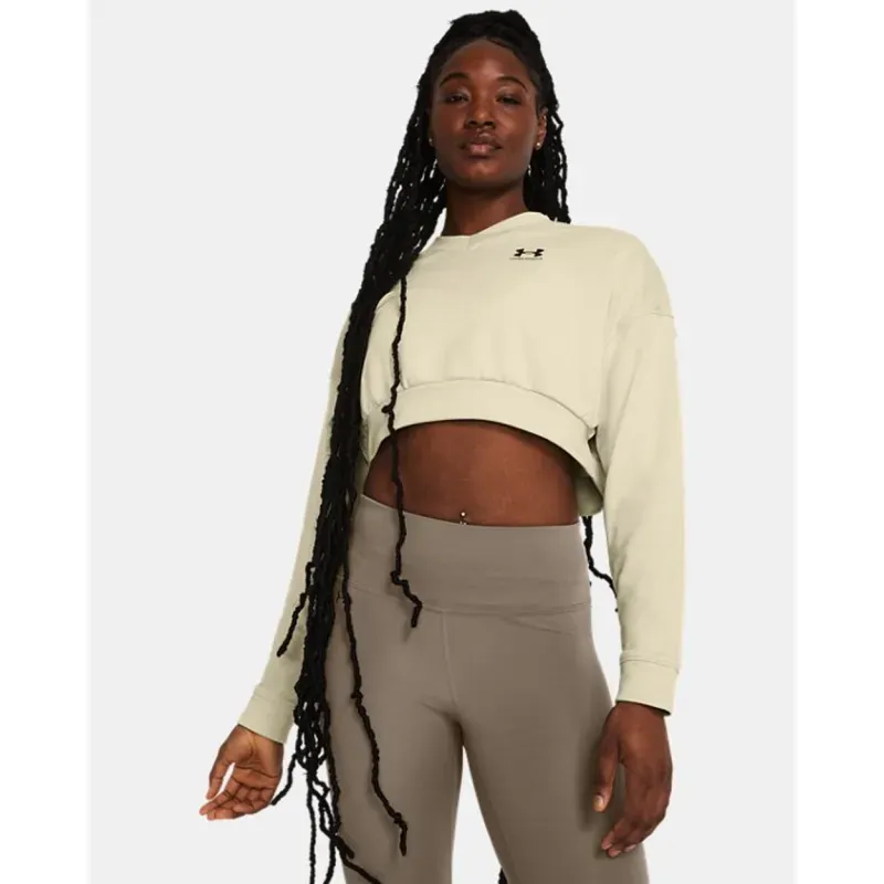 Buzo crop de Entrenamiento Rival Terry para Mujer UA Rival Terry OS Cp Crw