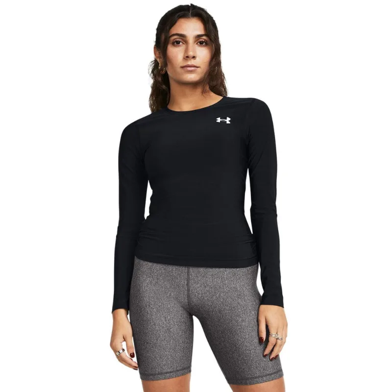 Camiseta Manga Longa de Compressão Feminina Under Armour HeatGear GG Preto