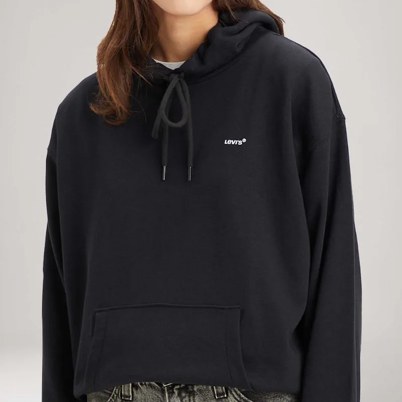 Moletom Levi's® Everyday Hoodie com Capuz Preto Manga Longa - S USA | P BR