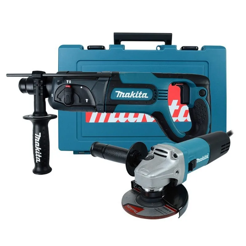 Combo martillo rotatorio combinado y esmeriladora angular Makita