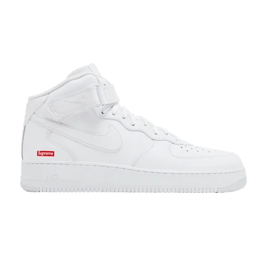 Supreme x Nike Air Force 1 Mid 'Box Logo - Triple White' FZ8784 100 7