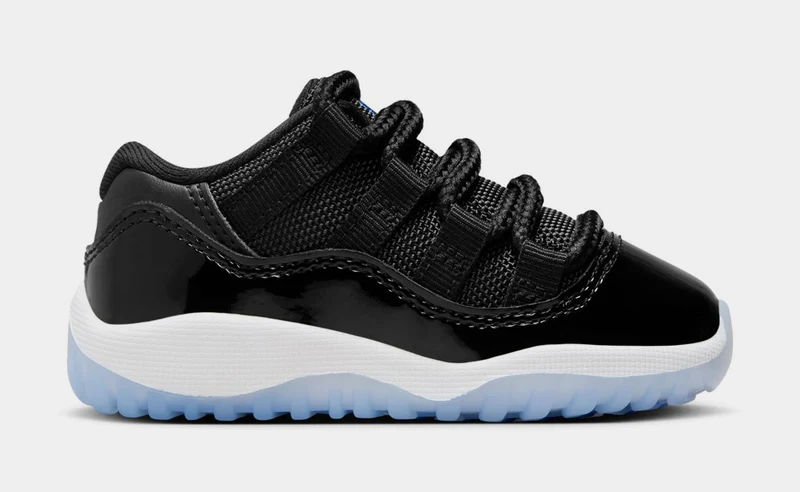 Air Jordan 11 Retro Low Black and Varsity Royal Infant Toddler Lifestyle Shoes (Black/Varsity Royal/White) 5C