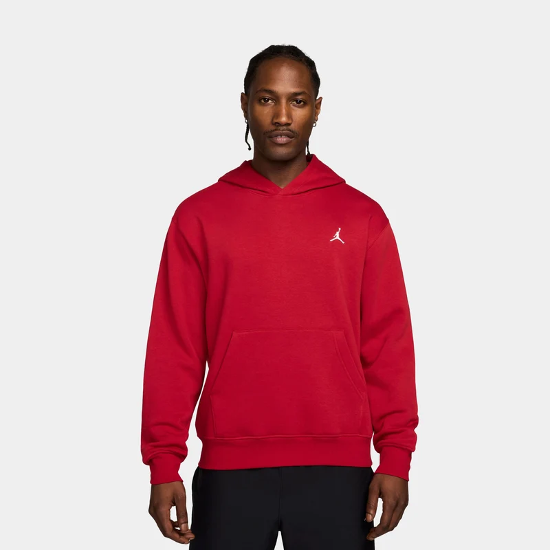 Brooklyn Fleece Pullover Mens Hoodie (Red/White) 3XL