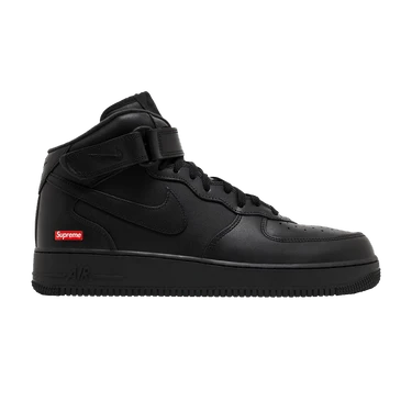Supreme x Nike Air Force 1 Mid 'Box Logo - Triple Black' FZ8784 001 13