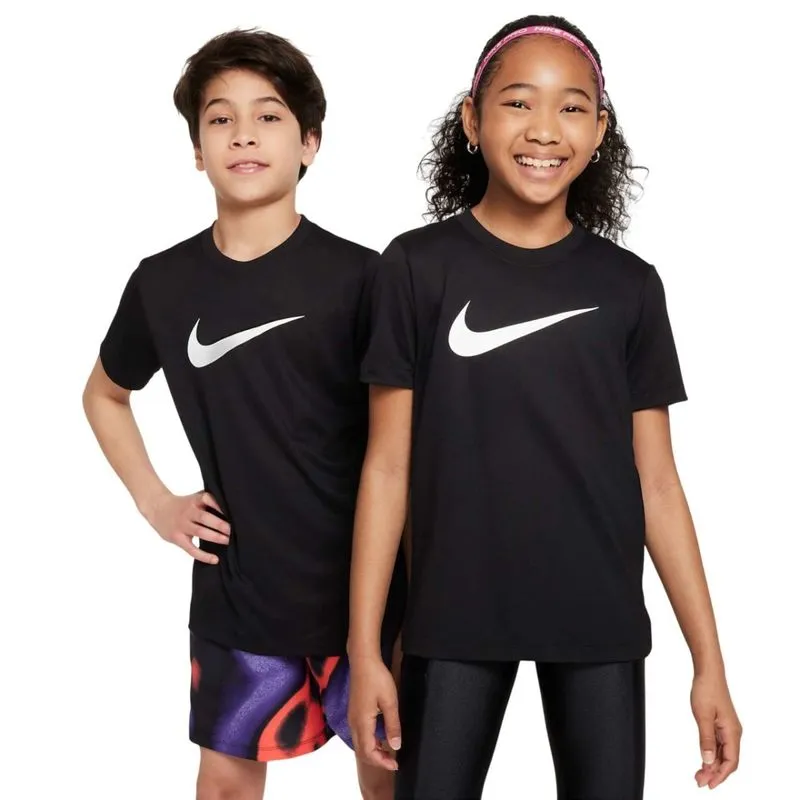 Camiseta Juvenil Nike M/C DF Swoosh FZ5199-010 M / PRETO