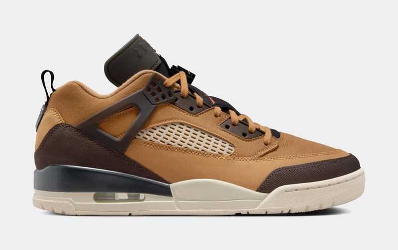 Spizike Low Flax Mens Basketball Shoes (Flax/Baroque Brown/Black/Sanddrift/Vintage Coral) 9