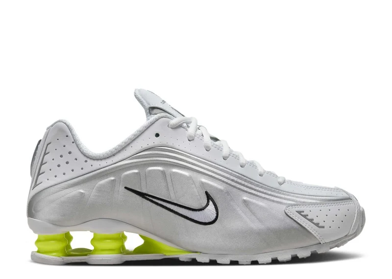 Nike Shox R4 White Metallic Silver Volt 39 EU