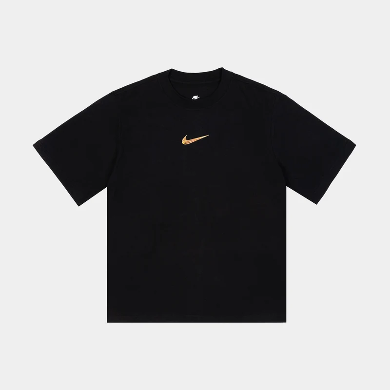Loose Graphic Womens Short Sleeve Shirt (Black) L