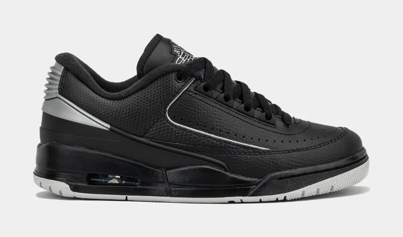 Air Jordan 2/3 Grade School Lifestyle Shoes (Black/Grey) 4Y