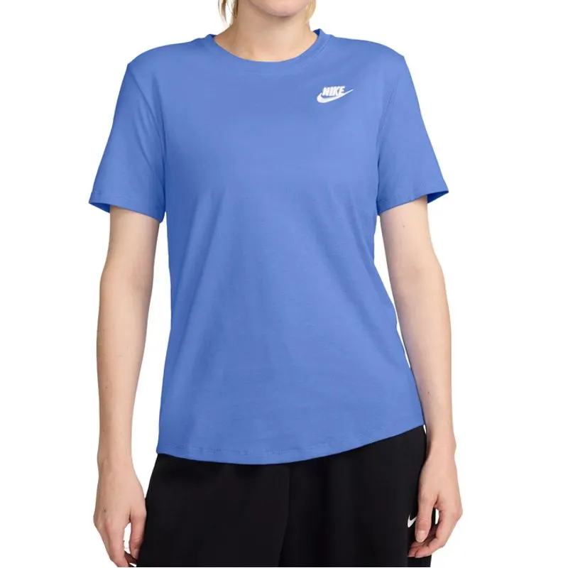 Camiseta Nike Feminina Sportswear Club Essentials Azul AZUL - M