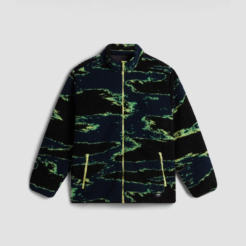 Vans Slip Stream Full Zip Sherpa Fleece Jacket Black Large / Black